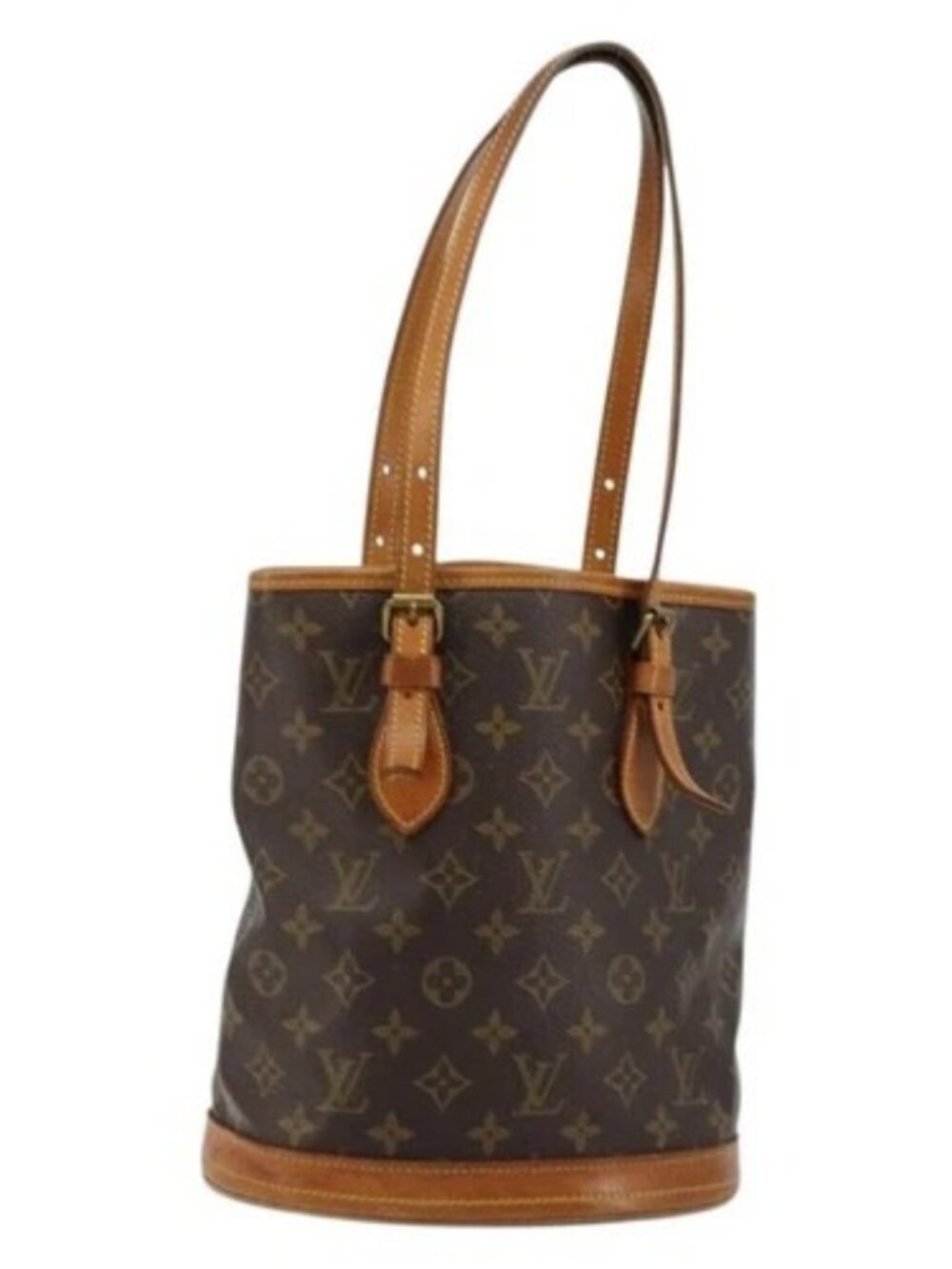 LOUIS VUITTON Monogram Bucket PM Shoulder Bag M42238 LV Auth bs34721